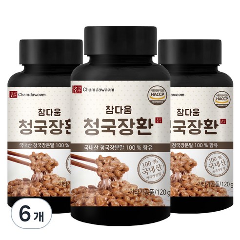 참다움 청국장환, 120g, 6개