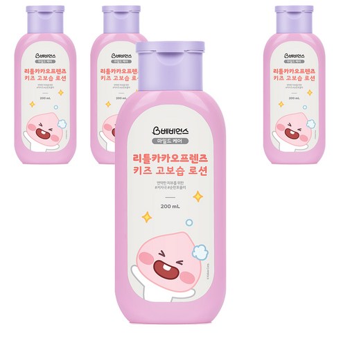 베비언스 리틀카카오프렌즈 키즈 고보습 로션, 200ml, 4개
