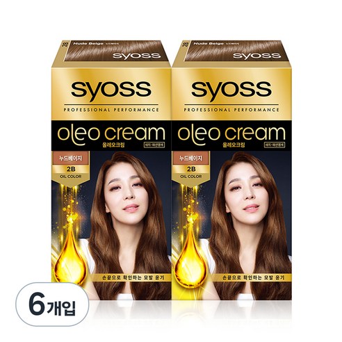 사이오스 올레오크림 2B 염모제, 2B누드베이지, 6개