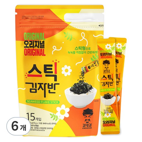 김대감 스틱 김자반 오리지널 15p, 150g, 6개