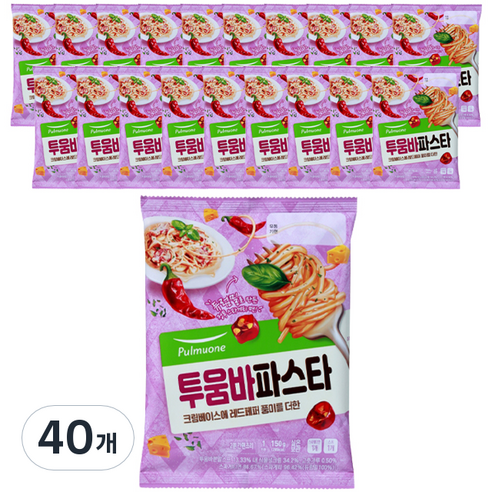 풀무원 투움바 파스타 1인분, 150g, 40개