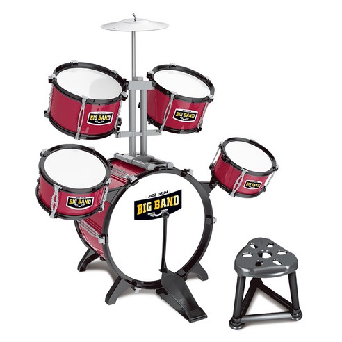 베이비캠프 아동용 재즈 드럼 악기 세트 3.5kg DRUM-6912RED, 1개, 레드/단일상품
