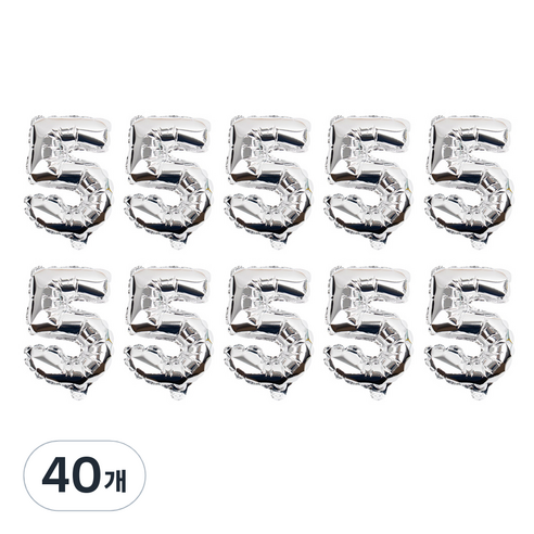 금홍팬시 숫자 호일풍선, 5, 40개