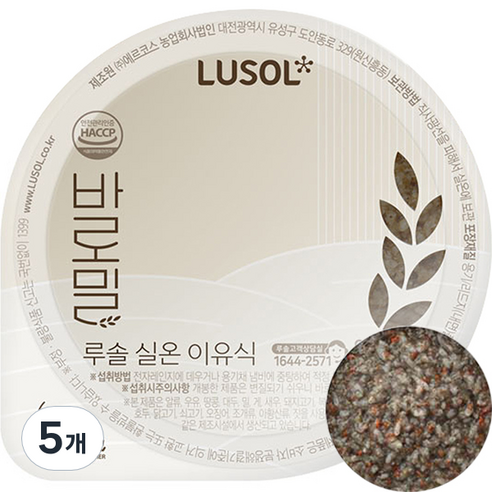 루솔 바로밀 영양 대추 진밥 이유식, 120g, 5개