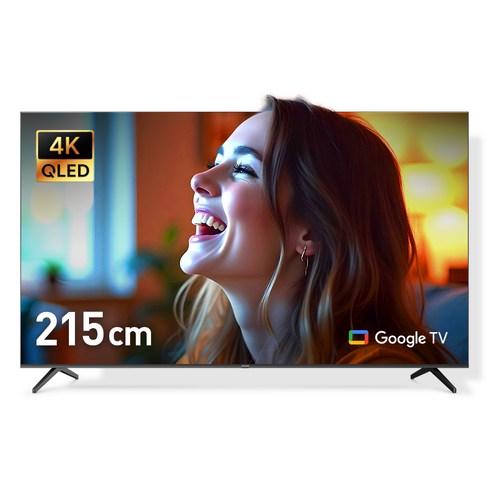 프리즘코리아 4K UHD QLED 구글 5.0 DLG 120Hz AI 스마트 TV, 216cm(85인치), CP85G5Q, 스탠드형, 방문설치