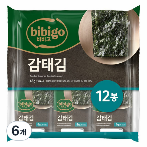 비비고 감태김 12p, 48g, 6개