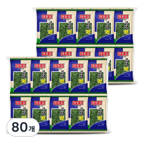 대천김 곱창 도시락김 5g, 80개