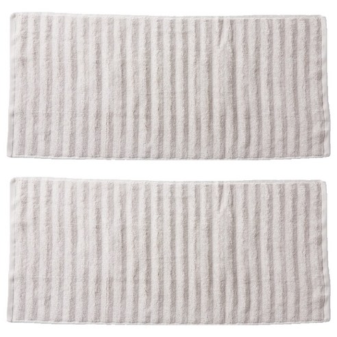 라피니라 모던하우스 자카드 세면타월 40 x 90 cm 230g 면사, 2개, 연그레이