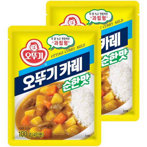 오뚜기 카레 과립형 순한맛, 100g, 2개