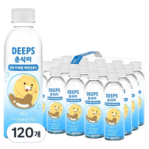 DEEPS 춘식이 천연 미네랄 해양심층수, 120개, 300ml