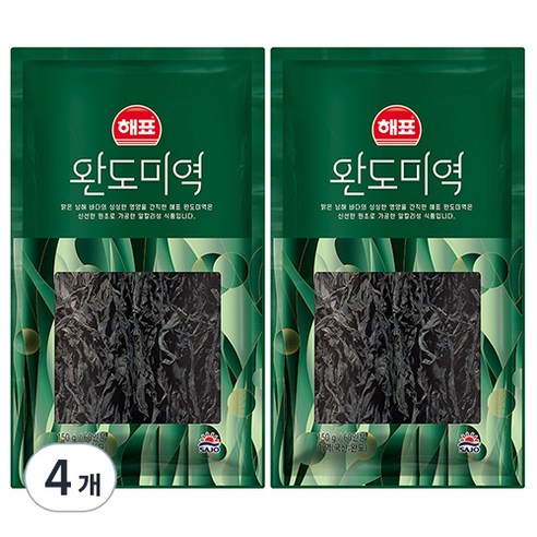 해표 완도 미역, 150g, 4개