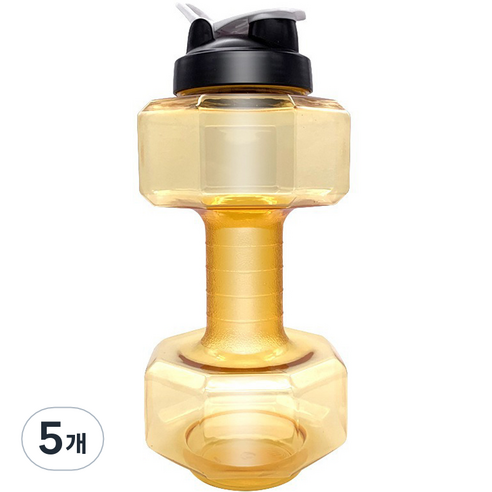 순잠 무게조절 물아령 워터 덤벨 2600ml 옐로우, 5개