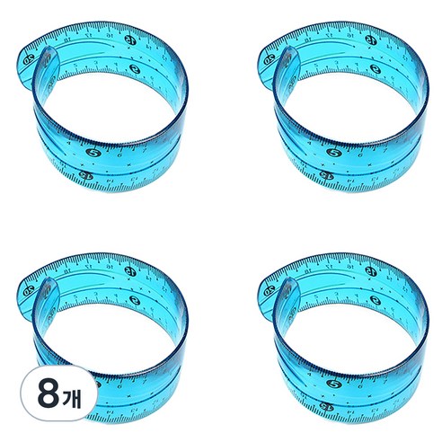 바코젤 플라스틱 다용도 말랑자 30cm, 블루, 8개
