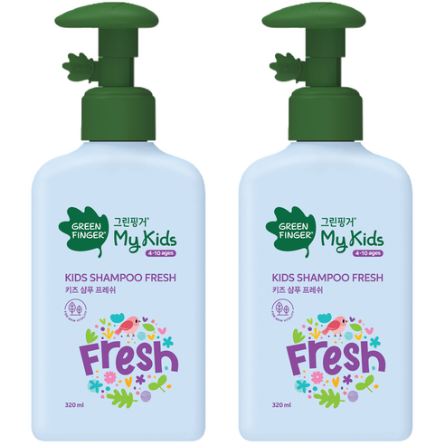그린핑거 마이키즈 샴푸 프레쉬, 2개, 320ml