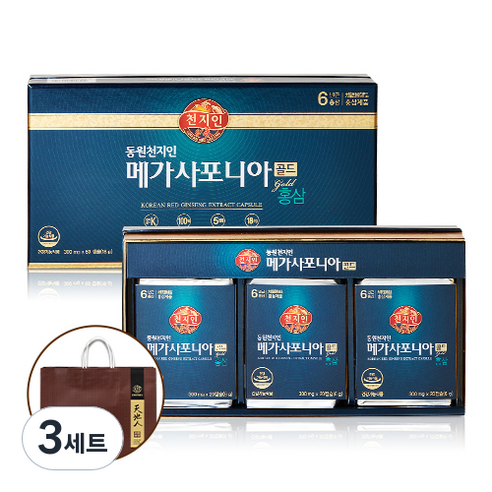 천지인 메가사포니아골드, 60정, 3세트
