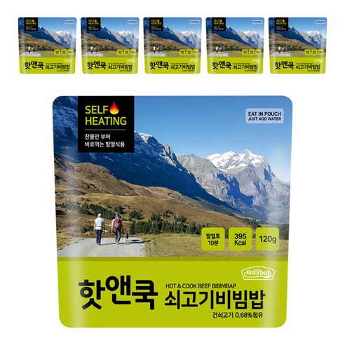 이지밥 핫앤쿡 쇠고기비빔밥, 120g, 6개