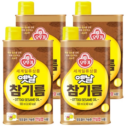 오뚜기옛날 참기름, 500ml, 4개