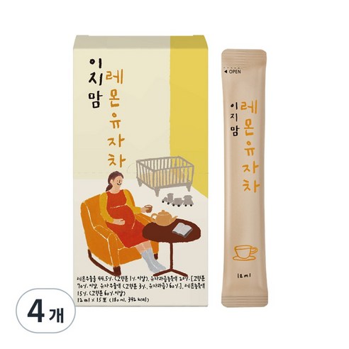 이지맘 레몬 유자차 15p, 12ml, 15개입, 4개