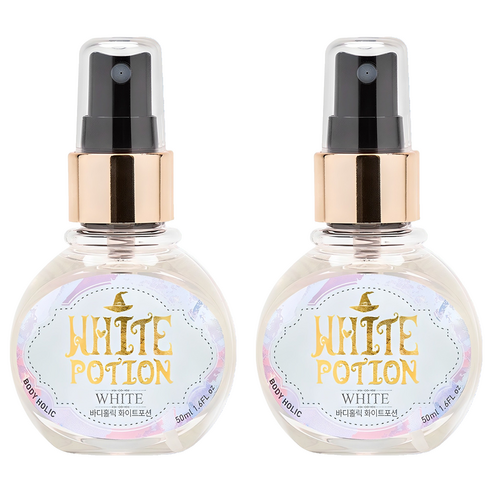 바디홀릭 화이트포션 바디미스트, 50ml, 2개