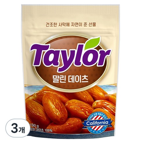 테일러팜스 데이츠 190g, 3개