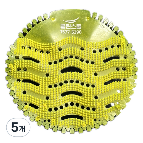 클린스쿨 소변기 탈취제 클린패드 레몬향 본품, 50g, 5개