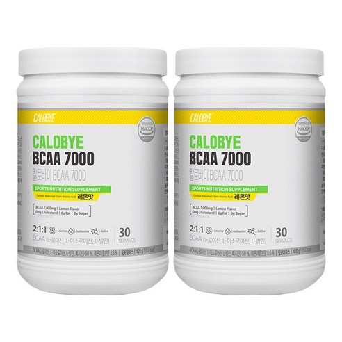 칼로바이 BCAA 7000 부스터 필수아미노산 헬스 보조제 레몬맛, 2개, 420g