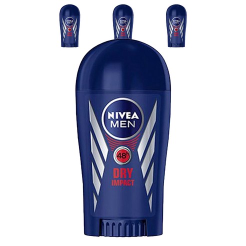 니베아 맨 드라이 임팩트 스틱 데오드란트, 40ml, 4개