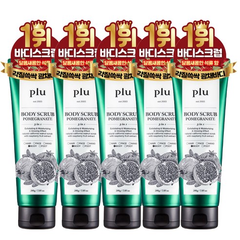 플루 오리지널 바디스크럽 석류향, 200g, 5개