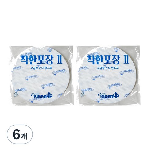 에파타클린업 착한 포장 원형 건식 청소포 30매, 6개