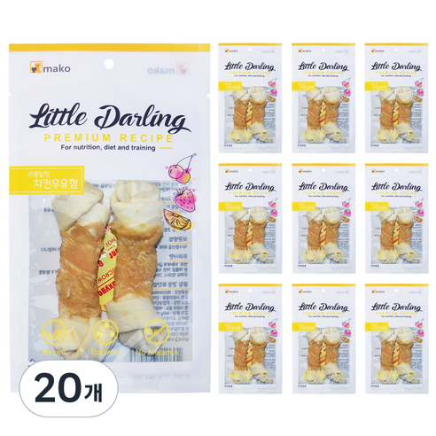리틀달링 강아지껌 2P, 치킨우유껌, 60g, 20개