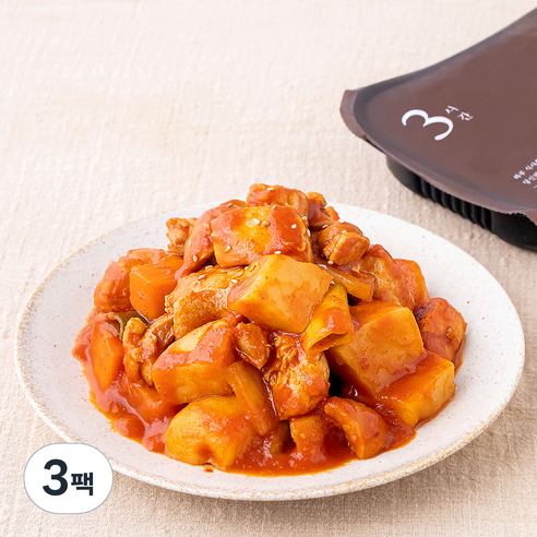 집반찬연구소 토마토 순살 닭볶음탕, 500g, 3팩