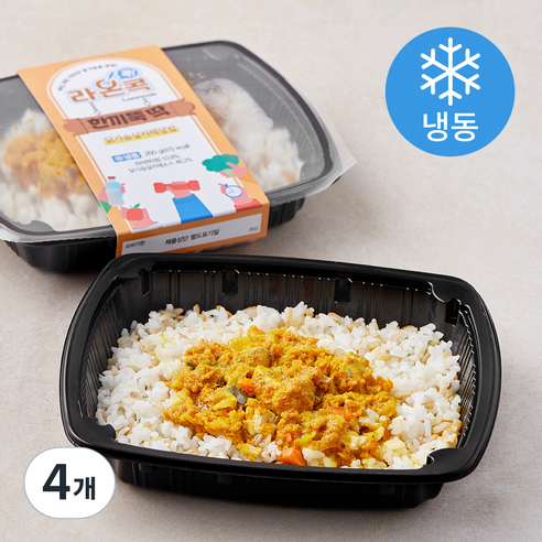 라온콕 한끼뚝딱 닭가슴살 카레덮밥 (냉동), 260g, 4개