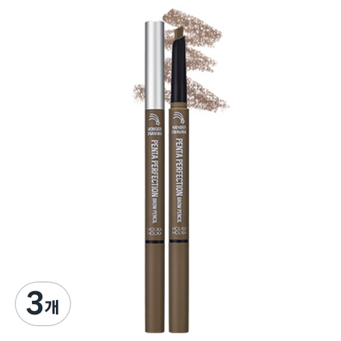홀리카홀리카 원더드로잉 펜타 퍼펙션 브로우 펜슬 0.3g, 애쉬브라운, 3개