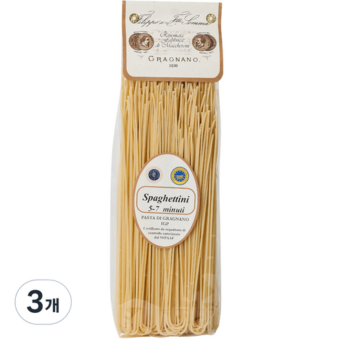필리포솜마 그라냐노 파스타 스파게티니, 500g, 3개
