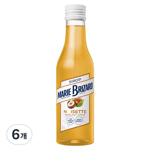 마리브리자드 헤이즐넛 시럽, 250ml, 6개