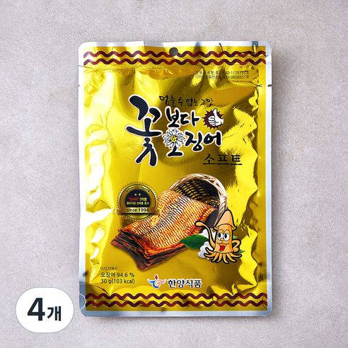 한양식품 꽃보다 오징어 소프트, 4개, 30g