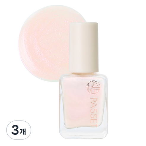 파셋 셀럽 네일컬러 폴리쉬 매니큐어, 66 화이트쉬머, 7ml, 3개