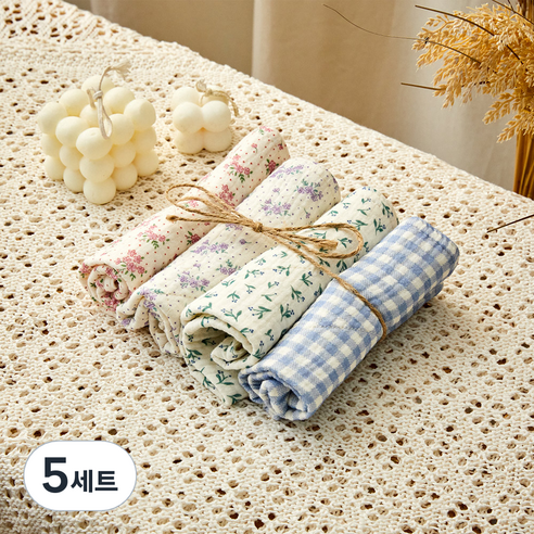 모던하우스 ON L 도톰한 4중지 살림 거즈행주 라벤더 4p, 5세트
