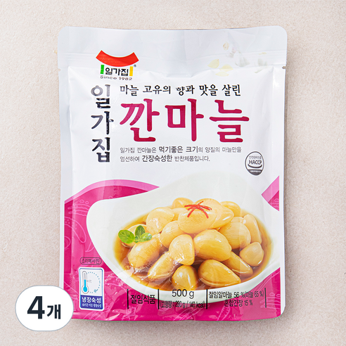 일가집 깐마늘, 500g, 4개