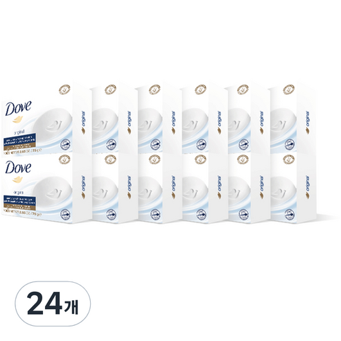 도브 화이트 뷰티바 비누, 75g, 24개
