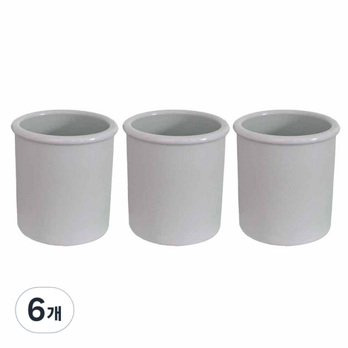 가쯔 소프트 실리콘 양치컵, 그레이, 6개