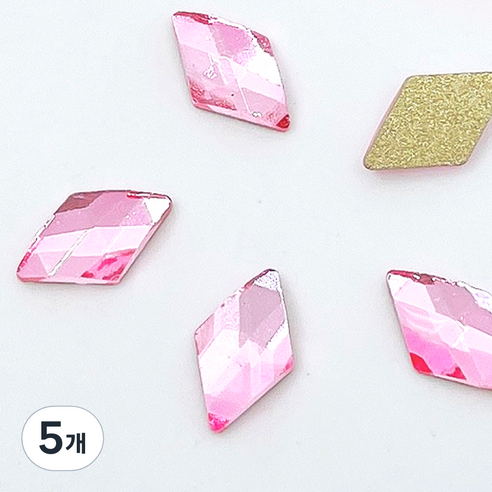 메이브라운 대용량 다이아 네일파츠 6x10mm 50p, 핑크, 250개