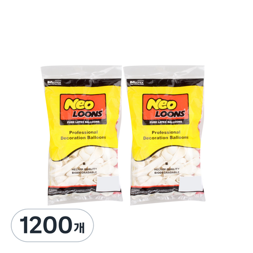 네오텍스 라운드 풍선 13cm, 스탠다드화이트, 1200개