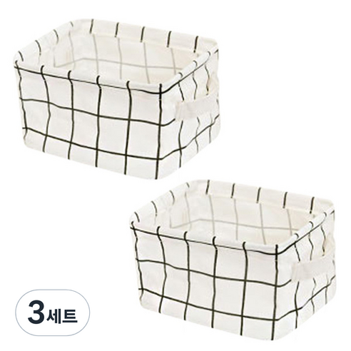 더자카 패브릭 사각 바스켓 2종, G타입, 3세트