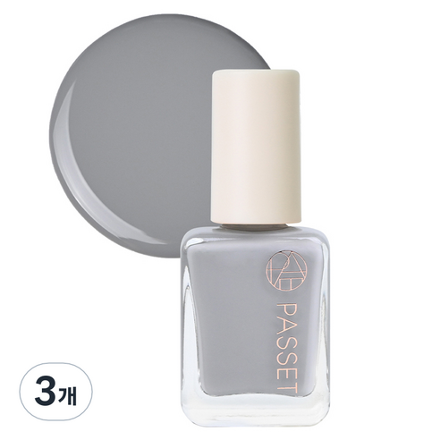 파셋 셀럽 네일컬러 폴리쉬 매니큐어, 62 뮤트그레이, 7ml, 3개