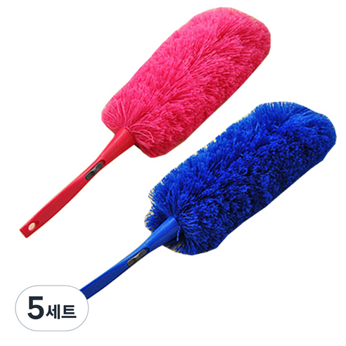 리버그린 초극세사 흡착 먼지 털이개 핑크 + 블루, 혼합 색상, 5세트