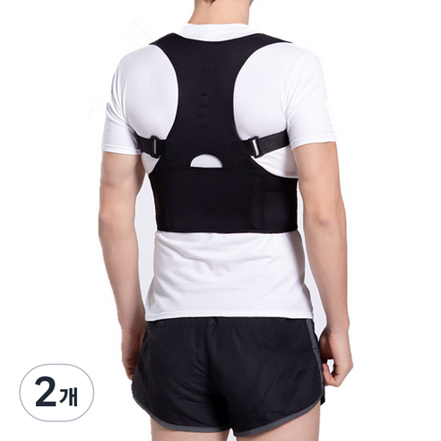 힐리오 허리 벨트 자세 밴드 01 블랙 3XL, 2개