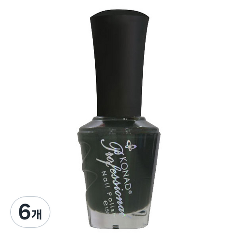코나드 프로페셔널 레귤러 네일 폴리쉬 15ml, 다크그레이, 6개