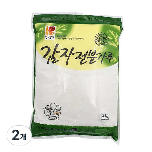 뚜레반 감자전분가루, 2개, 3kg
