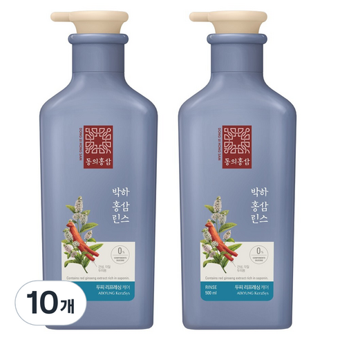 동의홍삼 비듬 케어 홍삼샴푸 박하향, 10개, 500ml